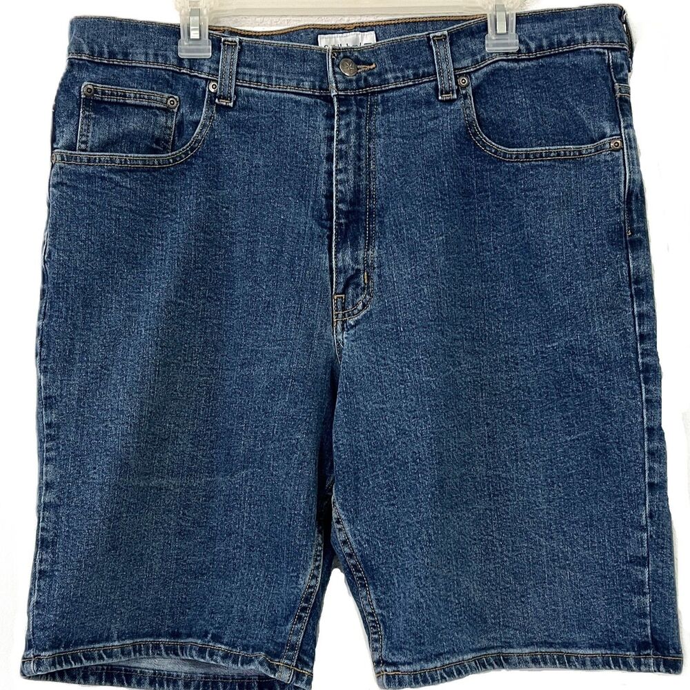 Saddlebred Mens Blue Jean Denim Shorts Size 38W